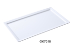 Yanco OK-7018 Osaka-2 Display Plate, Rectangular, Melamine, White Color - by Celebrate Festival Inc