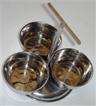 Stainless Steel Pickle Stand - 3 Bowls - By Celebrate Festival Inc
