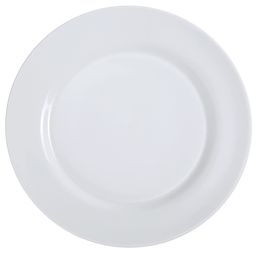 Yanco PS-21 Piscataway-2 Dinner Plate, 12" Diameter, Porcelain, Bone White, Pack of 12 - by Celebrate Festival Inc