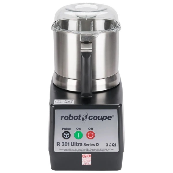 Robot Coupe R301UB 3.5 Qt. Stainless Steel Batch Bowl Food Processor - 1 1/2 hp