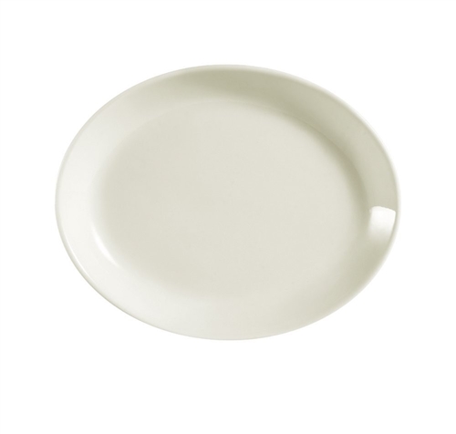 Yanco RE-12 Recovery Oval Platter, 10.375" x 7.5", China, American White Color, Pack of 24 - by Celebrate Festival Inc