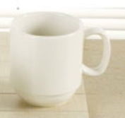 Yanco RE-16-P Recovery Prime Mug, Stackable, 20 oz, 4" Diameter, 4.25" H, China, American White, Pack of 24 - by Celebrate Festival Inc