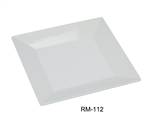 Yanco RM-112 Rome Square Plate, Melamine, White Color - by Celebrate Festival Inc