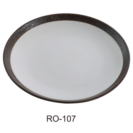 Yanco RO-107 ROCKEYE 7" Coupe Shape Plate, China, Two-Tone, Pack of 36 - by Celebrate Festival Inc