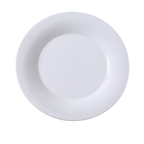 Yanco SI-110 Siena Collection 10.5" Round Plate, Bone White, Porcelain (Pack of 12) - by Celebrate Festival Inc