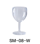 Yanco SM-08-W Stemware Wine Glass, 8 OZ, Plastic, Clear Color - by Celebrate Festival Inc
