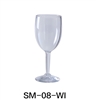 Yanco SM-08-WI Stemware Wine Glass, 8 OZ, Plastic, Clear Color - by Celebrate Festival Inc
