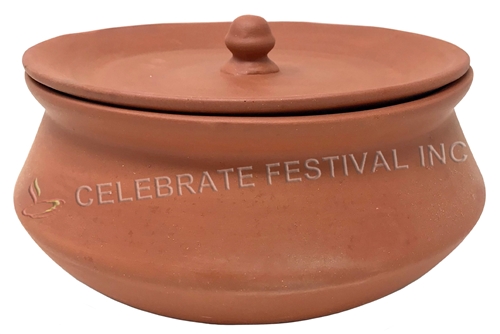 Terracotta/ Mitti/ Clay Handi for Serving Food/Biryani/Cooking/Curd Making 1 L (32oz)