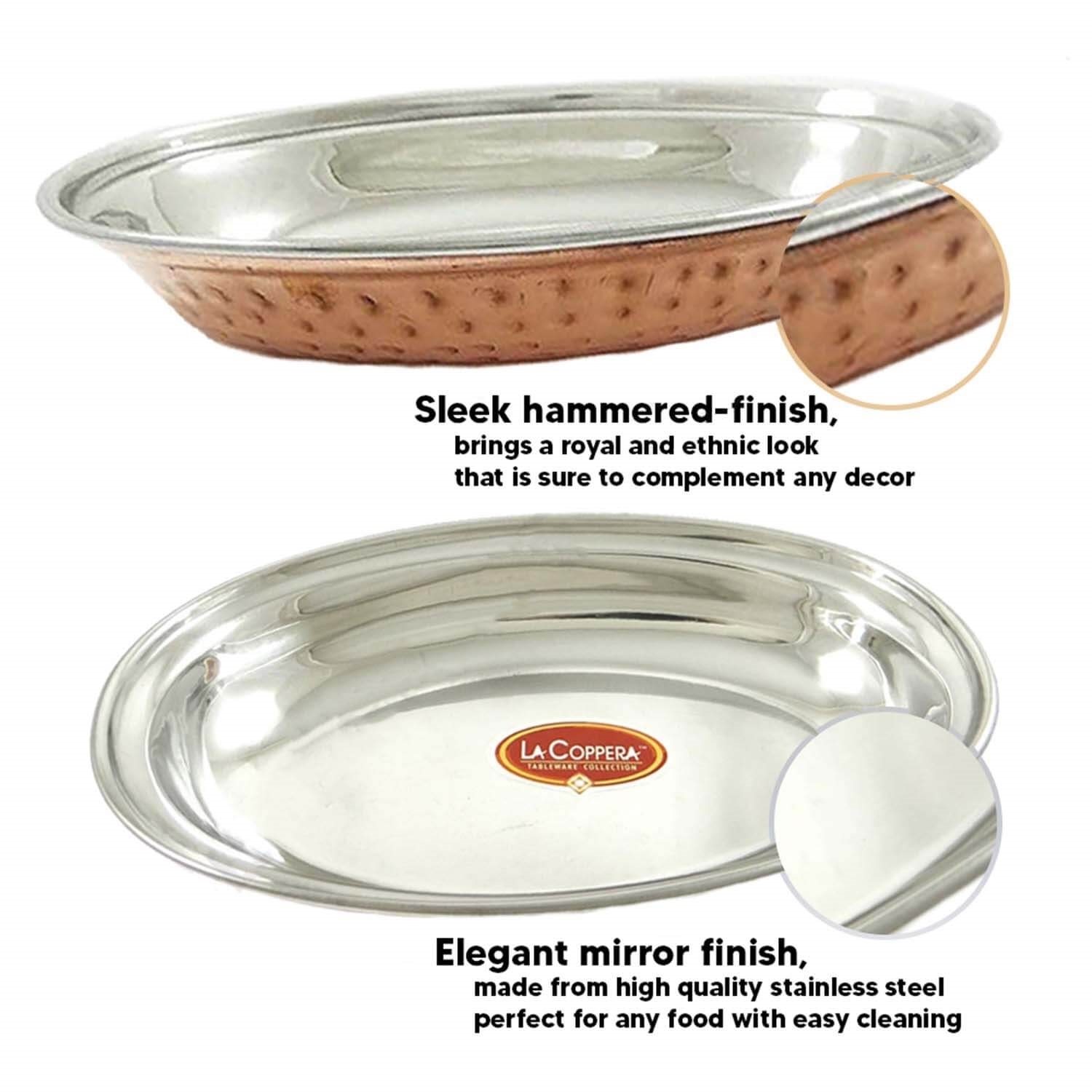 copper/Stainless Steel Au Gratin Dish - 16 Oz.- By Celebrate Festival Inc