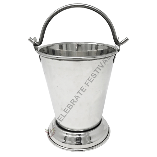Hammered Stainless Steel Balti (Bucket) - 10 Oz - By Celebrate Festival Inc
