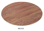 Yanco WD-310 Round Wooden Tray, Melamine, Brown Color - by Celebrate Festival Inc