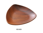 Yanco WD-609 9" Triangular Deep Plate 20 OZ, Melamine, Wood Look Finish - by Celebrate Festival Inc