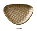Yanco WD-811 10.5" Triangular Deep Plate, 1" Height, Melamine, Bamboo Look Finish - by Celebrate Festival Inc