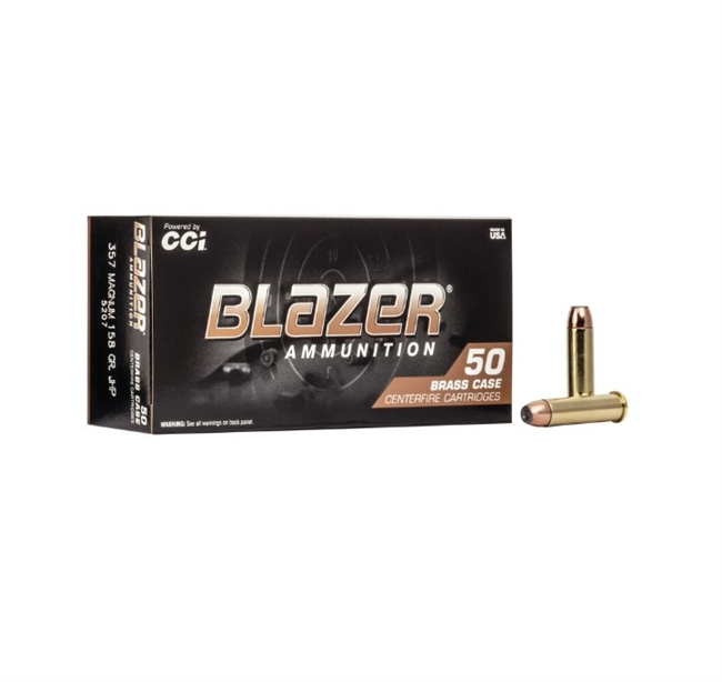 .357 MAG / 158 GR BRASS JHP / 50 RDS / BLAZER **NO LIMITS**