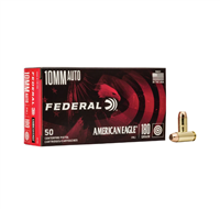 10MM / 180 GR AMERICAN EAGLE FMJ / 50 RDS / FEDERAL **NO LIMITS**