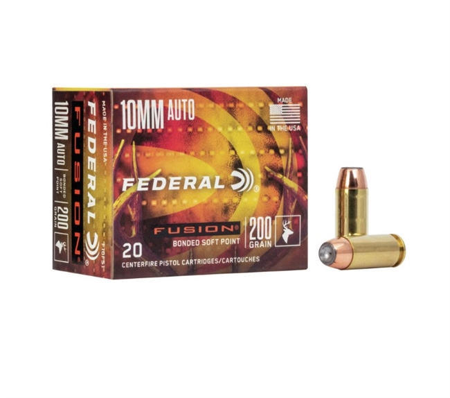 10MM / 200 GR FUSIONÂ® SOFT POINT / 20 RDS / FEDERAL **NO LIMITS**