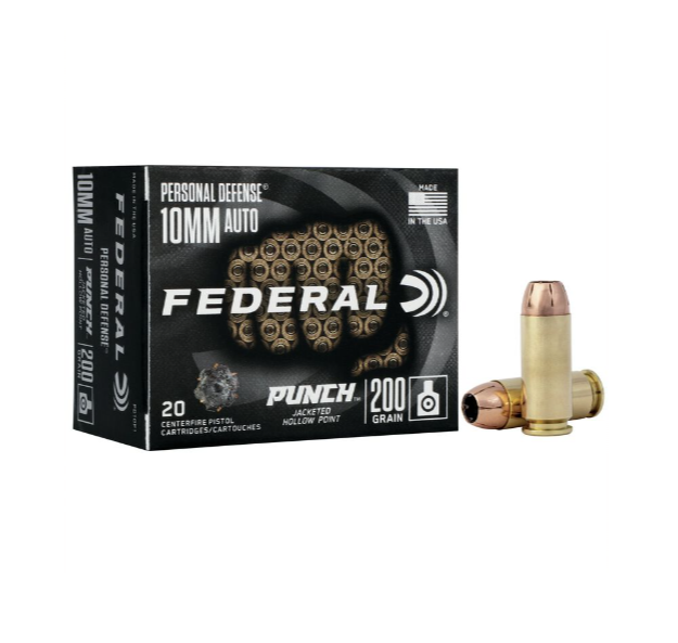 10MM / 200 GR PERSONAL DEFENSE PUNCH JHP / 20 RDS / FEDERAL **NO LIMITS**