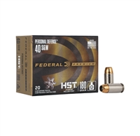 .40 S&W / 180 GR PREMIUM JHP PERSONAL DEFENSE HST / 20 RDS / FEDERAL **NO LIMITS**