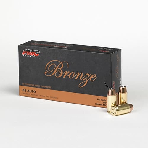 .45 ACP / 185gr / Brass JHP / PMC / 50 Rds