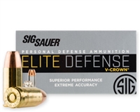 Sig Sauer 9mm 115 grain JHP Elite V-Crown