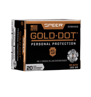 .45 ACP / 180 GR GOLD DOT PERSONAL PROTECTION HP / 20 RDS / SPEER **NO LIMITS**