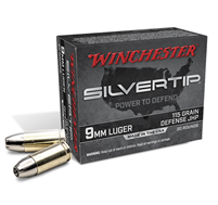 9mm / 115gr / Silvertip Defense JHP / Winchester / 20 Rds