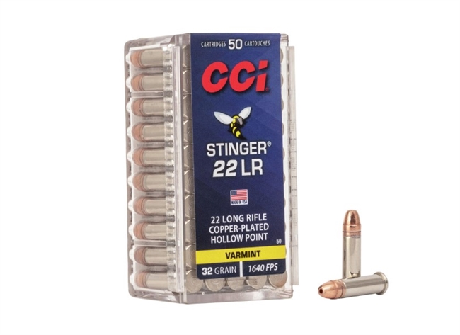 .22 LR / 32 GR STINGER 22 HP / 50 RDS / CCI **NO LIMITS**