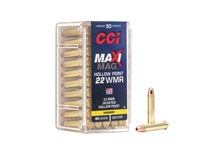 .22 WMR / 40 GR MAXI-MAG JACKETED HOLLOW POINT / 50 RDS / CCI **NO LIMITS**