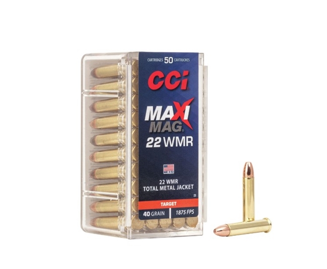 .22 WMR / 40 GR MAXI-MAG TMJ / 50 RDS / CCI **NO LIMITS**