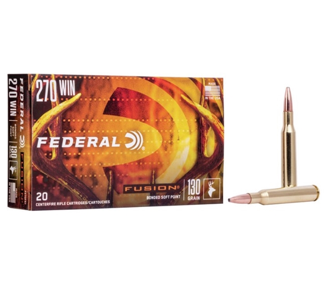 .270 WIN / 130 GR FUSIONÂ® SOFT POINT / 20 RDS / FEDERAL **NO LIMITS**