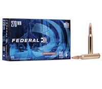 .270 WIN / 130 GR POWER-SHOKÂ® JACKETED SOFT POINT / 20 RDS / FEDERAL **NO LIMITS**