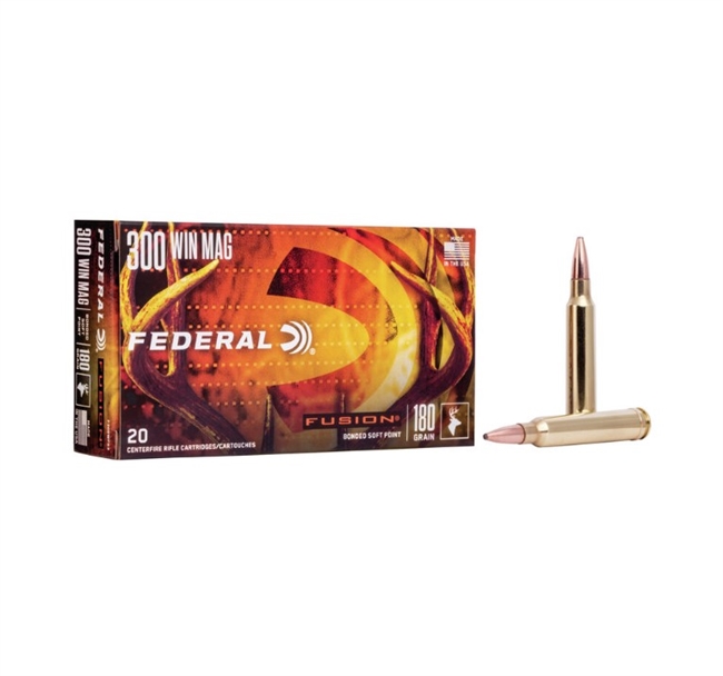 .300 WIN MAG / 180 GR FUSIONÂ® SOFT POINT / 20 RDS / FEDERAL **NO LIMITS**