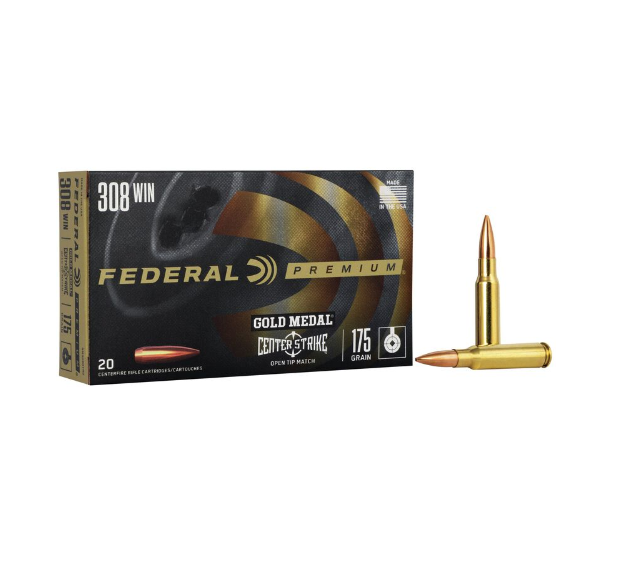 .308 WIN / 175 GR FEDERAL PREMIUM GOLD MEDAL CENTER STRIKE OTM / 20 RDS / FEDERAL **NO LIMITS**