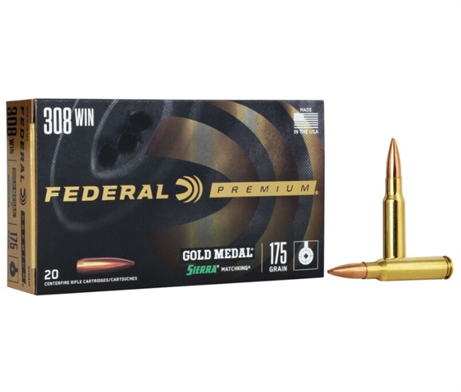 .308 WIN / 175 GR FEDERAL PREMIUM GOLD MEDAL SIERRAÂ® MATCH KING / 20 RDS / FEDERAL **NO LIMITS**