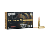 6.5 CREEDMOOR / 140 GR FEDERAL PREMIUM GOLD MEDAL CENTER STRIKE OTM / 20 RDS / FEDERAL **NO LIMITS**