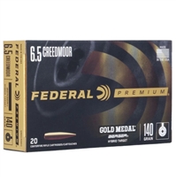 6.5 CREEDMOOR / 140 GR FEDERAL PREMIUM GOLD MEDAL BERGERÂ® HYBRID TARGET / 20 RDS / FEDERAL **NO LIMITS**