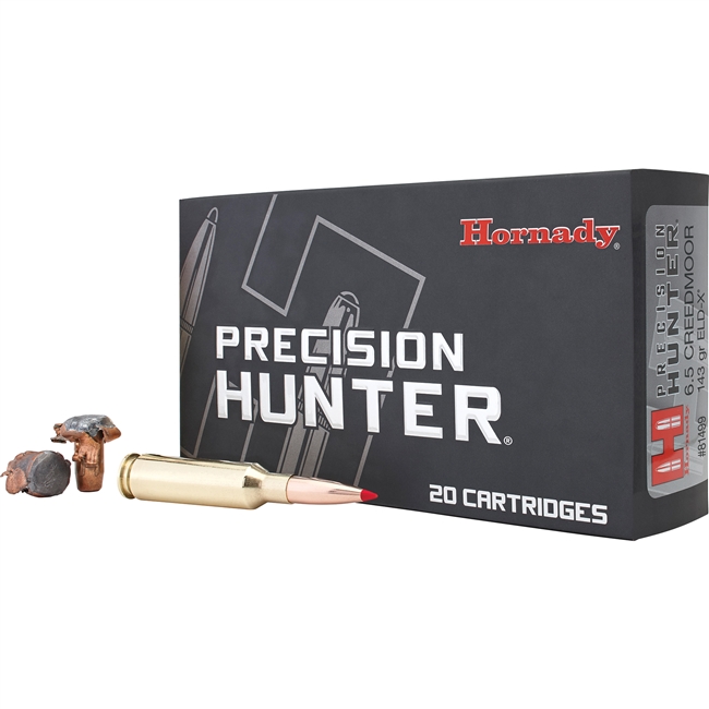 6.5 CREEDMOOR / 143 GR  ELD-XÂ® PRECISION HUNTER / 81499 / 20 RDS / HORNADY **NO LIMITS**