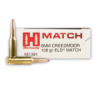 6mm Creedmoor / 108 gr / ELD-MÂ® Match / 20 Rds / Hornady