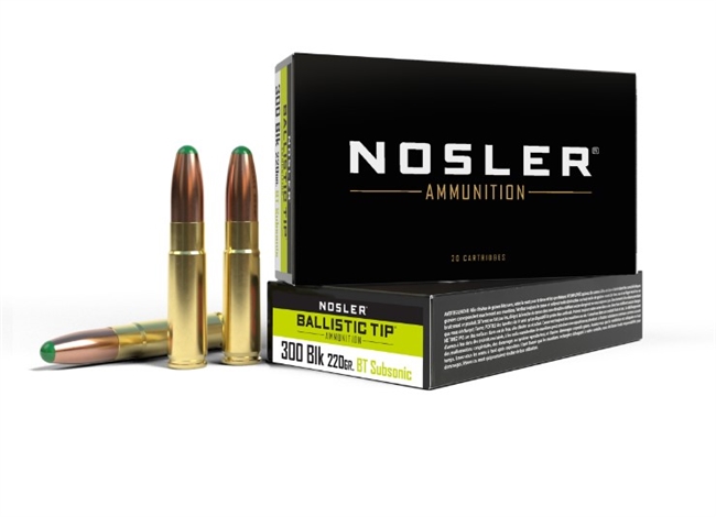 .300 AAC Blackout / 220gr Ballistic Tip / 20 Rds /  Nosler