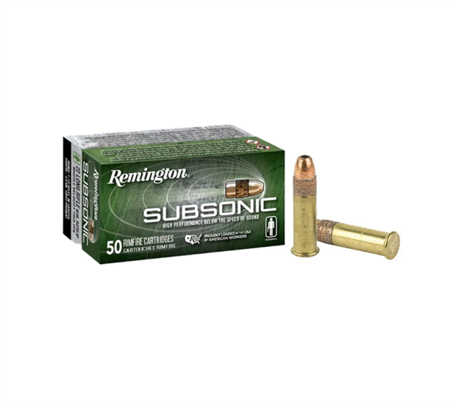 .22 LR / 40 GR 22 SUBSONIC COPPER PLATED HP / 50 RDS / REMINGTON **NO LIMITS**