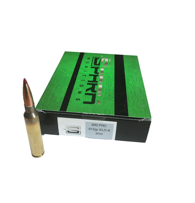 .300 PRC / 212gr ELD-X / Hornady Brass / 20 Rds / Spark Munitions