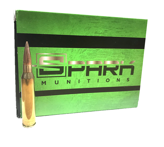 .338 Lapua / 300gr / Sierra MatchKing HPBT / Peterson Brass / 20 Rds / Spark Munitions