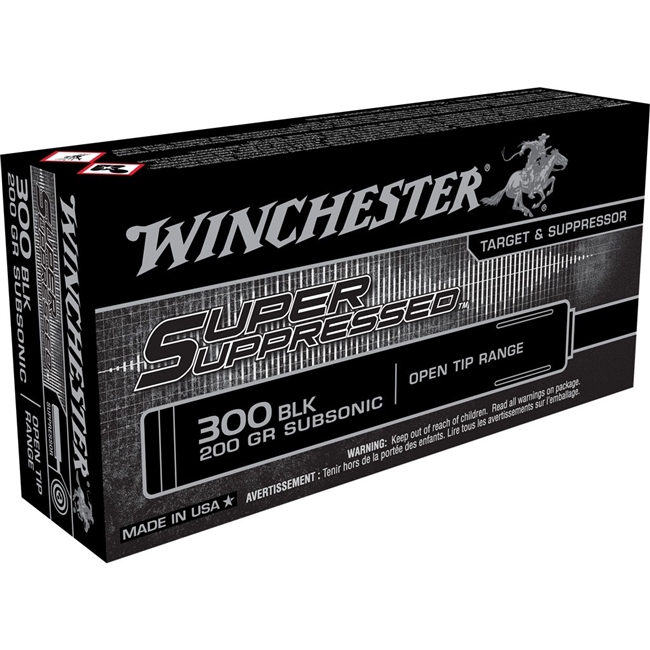 .300 Blackout / 200gr / Open Tip - Range SubsonicÂ® / Super Suppressed / 20 Rds / Winchester