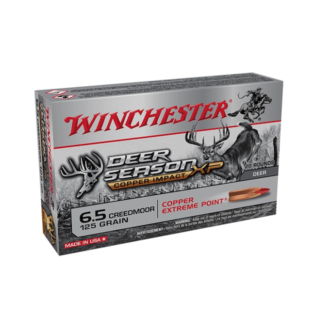6.5 Creedmoor / 125gr / Deer Season Copper Impact XPÂ® / 20 Rds / Winchester