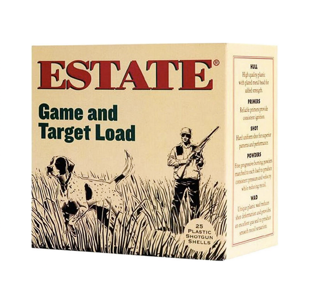 12 Gauge / 2.75 in. / 7.5 shot / 1 oz / Game and Target Load /25 Rds / Estate