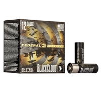 12 GAUGE / 3 IN. PREMIUM BLACK CLOUD FS STEEL / 4 SHOT / 1.25 OZ / 25 RDS / FEDERAL **NO LIMITS**