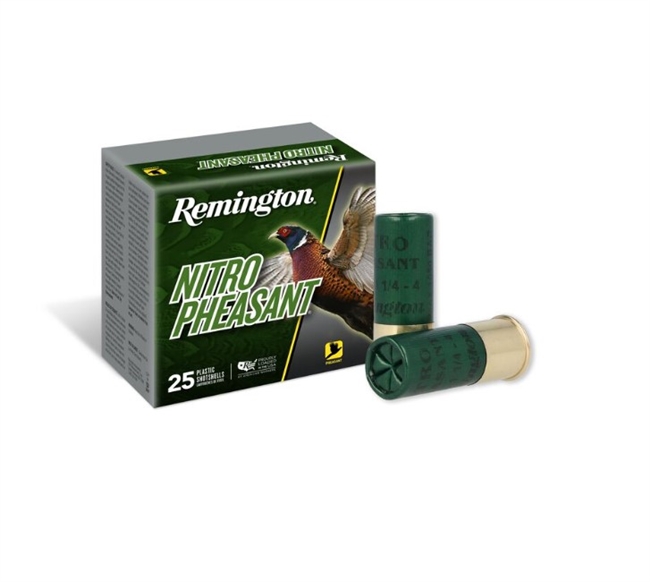 12 GAUGE / 2.75 IN. NITRO PHEASANT / 4 SHOT / 1.375 OZ / 25 RDS / REMINGTON **NO LIMITS**