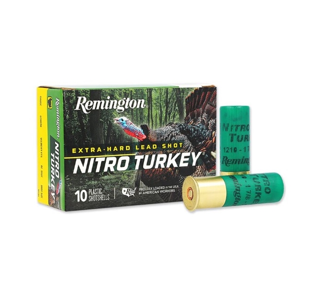 12 GAUGE / 3 IN. NITRO TURKEY EXTRA HARD LEAD SHOT / 4 SHOT / 1.88 OZ / 10 RDS / REMINGTON **NO LIMITS**