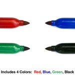 Replacement Pens for Plotter Pen Bit - Use Your CNC Machine as a Plotter, Draws in 4 Colors of Permanent Ink - WidgetWorks Unlimited