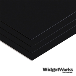 BLACK Styrene Thermoform Plastic Sheets<br>&nbsp;0.020" x 12" x 12" Sheets - 12 Piece Bundle